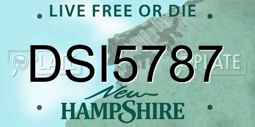 DSI5787 New Hampshire License Plate