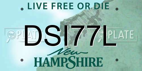 DSI77L New Hampshire License Plate