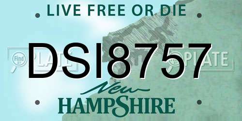 DSI8757 New Hampshire License Plate