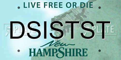 DSISTST New Hampshire License Plate