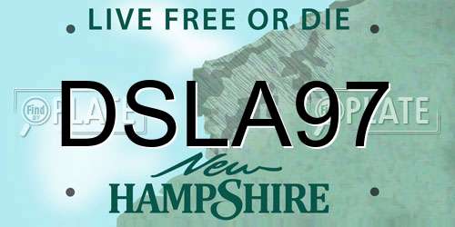 DSLA97 New Hampshire License Plate