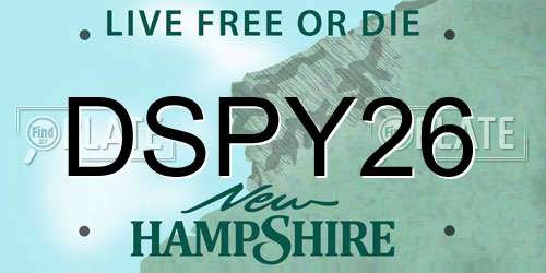 DSPY26 New Hampshire License Plate