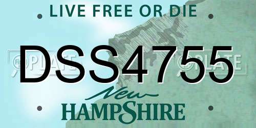 DSS4755 New Hampshire License Plate