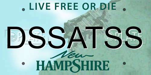 DSSATSS New Hampshire License Plate