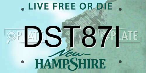 DST87I New Hampshire License Plate