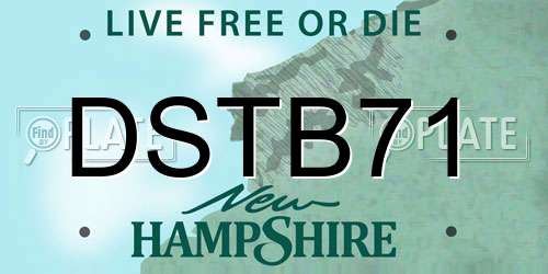 DSTB71 New Hampshire License Plate