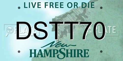 DSTT70 New Hampshire License Plate