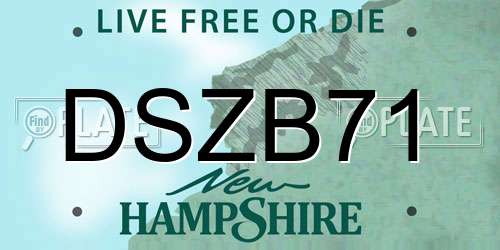 DSZB71 New Hampshire License Plate
