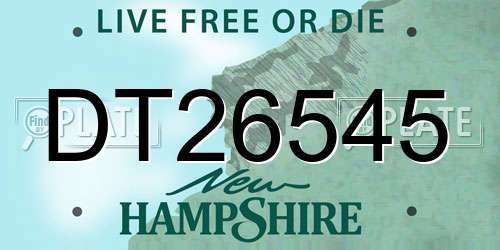 DT26545 New Hampshire License Plate