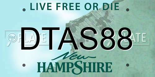 DTAS88 New Hampshire License Plate