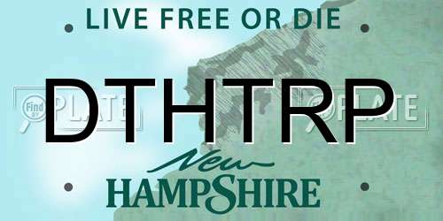 DTHTRP New Hampshire License Plate