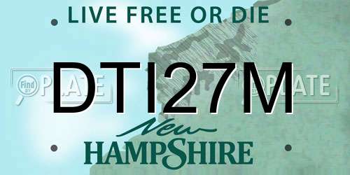 DTI27M New Hampshire License Plate
