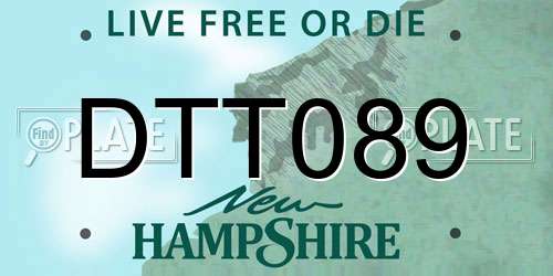 DTT089 New Hampshire License Plate