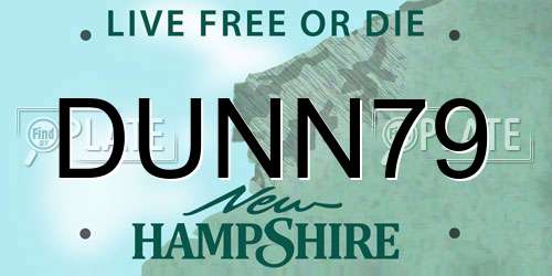 DUNN79 New Hampshire License Plate