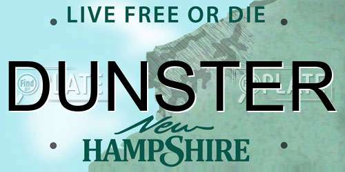 DUNSTER New Hampshire License Plate