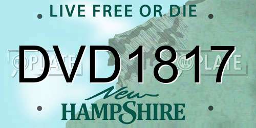 DVD1817 New Hampshire License Plate