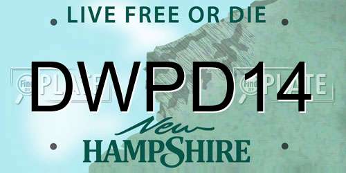 DWPD14 New Hampshire License Plate