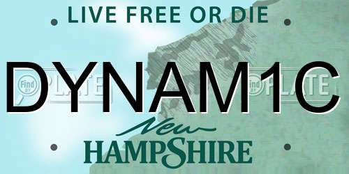 DYNAM1C New Hampshire License Plate