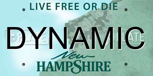 DYNAMIC New Hampshire License Plate