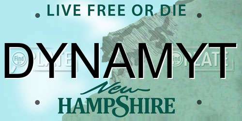 DYNAMYT New Hampshire License Plate