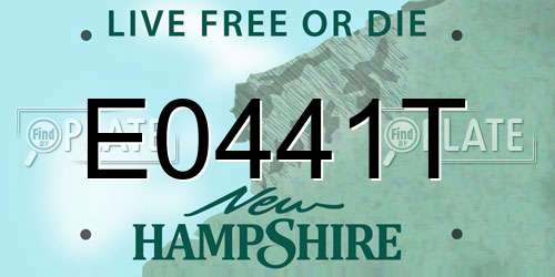 E0441T New Hampshire License Plate