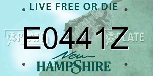 E0441Z New Hampshire License Plate