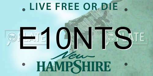 E10NTS New Hampshire License Plate