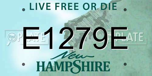 E1279E New Hampshire License Plate