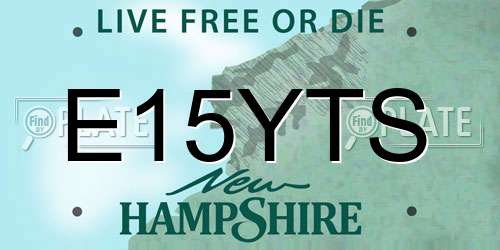 E15YTS New Hampshire License Plate