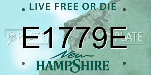 E1779E New Hampshire License Plate