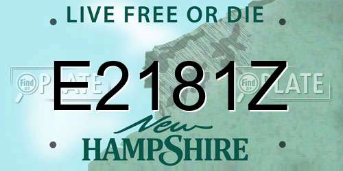 E2181Z New Hampshire License Plate
