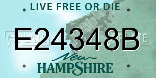 E24348B New Hampshire License Plate
