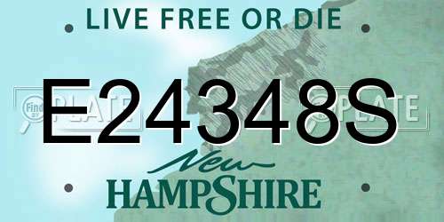 E24348S New Hampshire License Plate