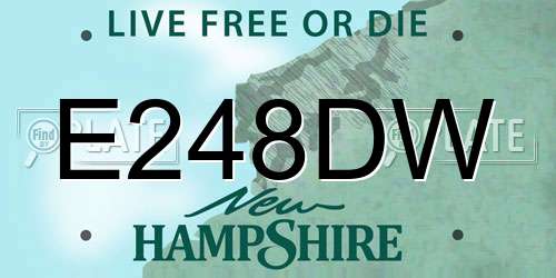 E248DW New Hampshire License Plate