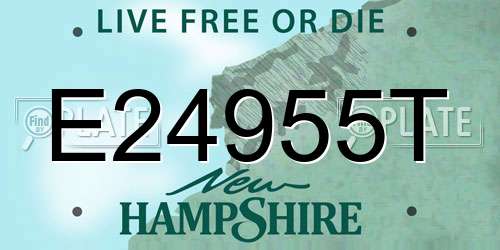 E24955T New Hampshire License Plate