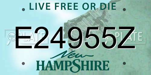 E24955Z New Hampshire License Plate