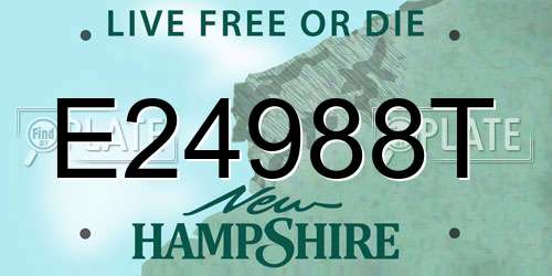 E24988T New Hampshire License Plate