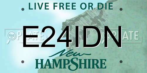 E24IDN New Hampshire License Plate