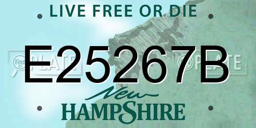 E25267B New Hampshire License Plate