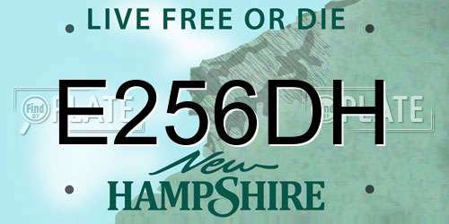 E256DH New Hampshire License Plate