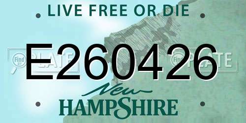 E260426 New Hampshire License Plate