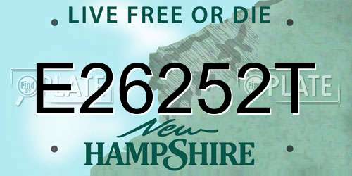E26252T New Hampshire License Plate