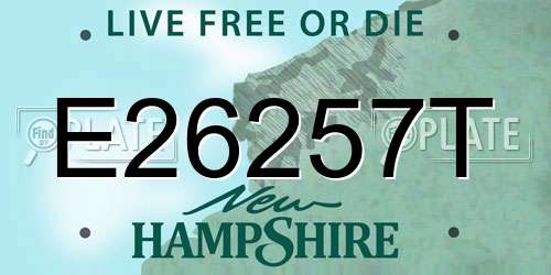 E26257T New Hampshire License Plate