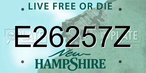 E26257Z New Hampshire License Plate