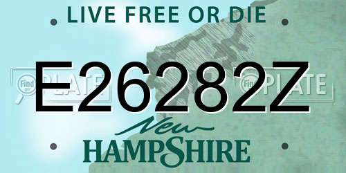 E26282Z New Hampshire License Plate