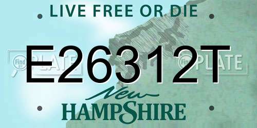 E26312T New Hampshire License Plate