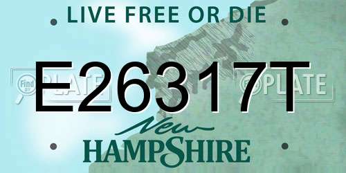 E26317T New Hampshire License Plate
