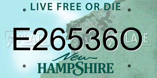 E26536O New Hampshire License Plate