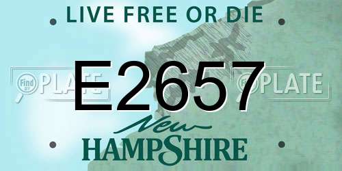 E2657 New Hampshire License Plate