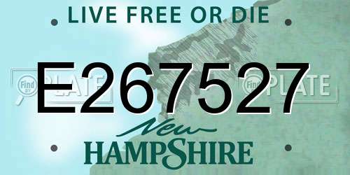 E267527 New Hampshire License Plate